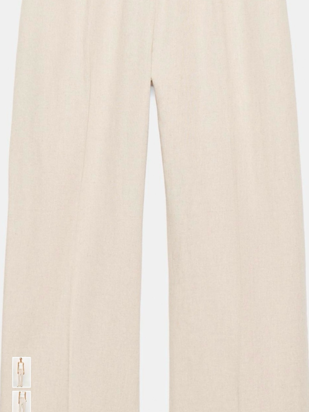 Zara Linen Straight Leg Pants - NEW WITH TAGS - Picture 4 of 7